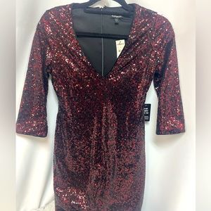Express Red Sequin Mini Dress size 0